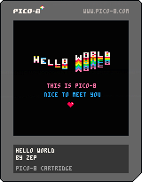 PICO-8 cart: helloworld
